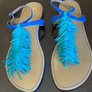 Seychelles women's sandals size 9 blue and turquoise
